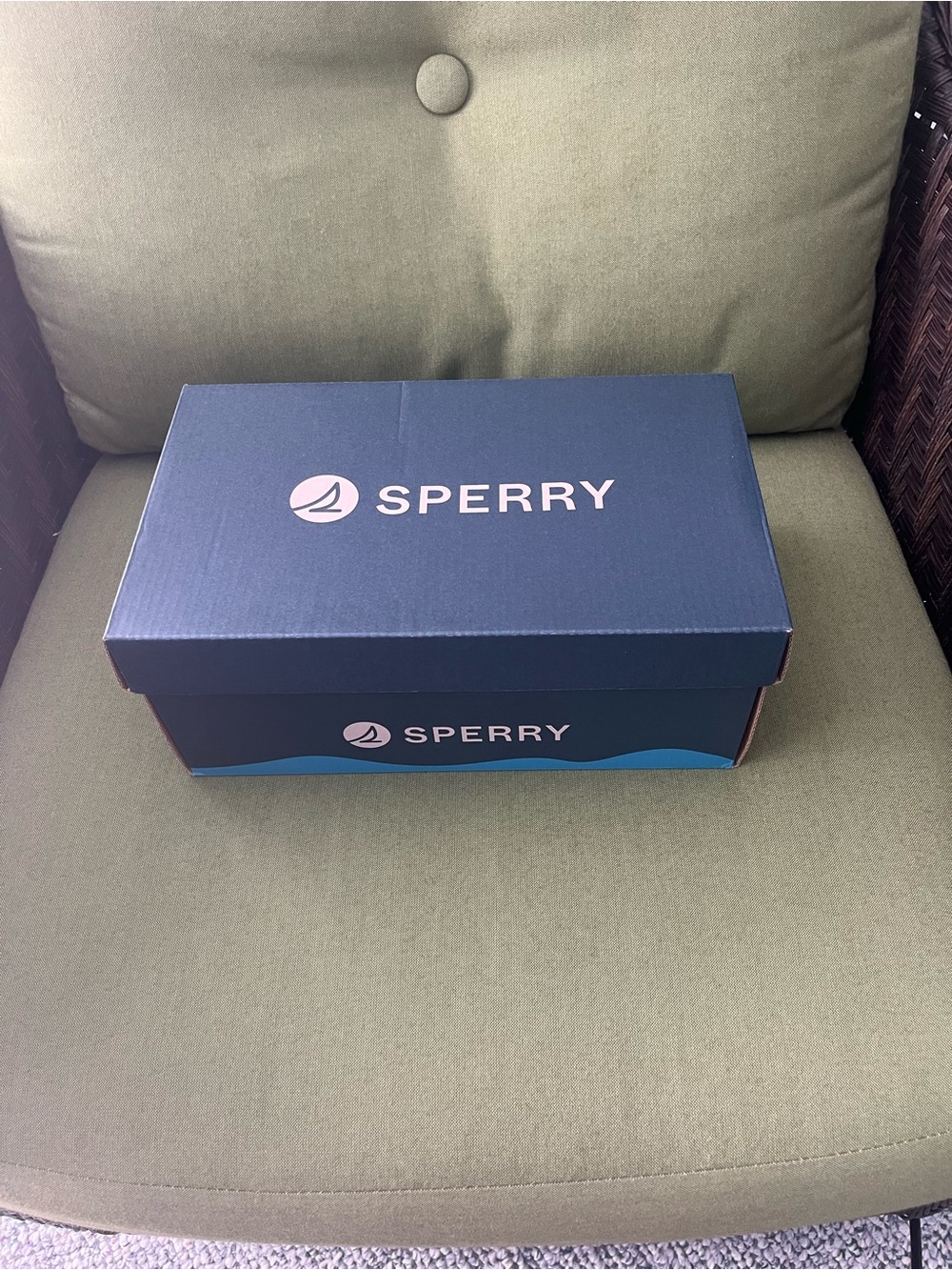 Sperry Dark Blue Branded Shoe Box with Logo